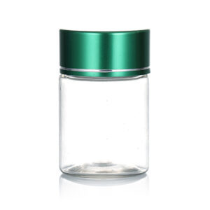 60ml clear PET medicine container with aluminum cap