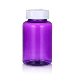 250ml purple PET medicine container with CRC closure