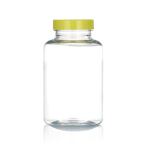300ml clear PET medicine container with screw cap