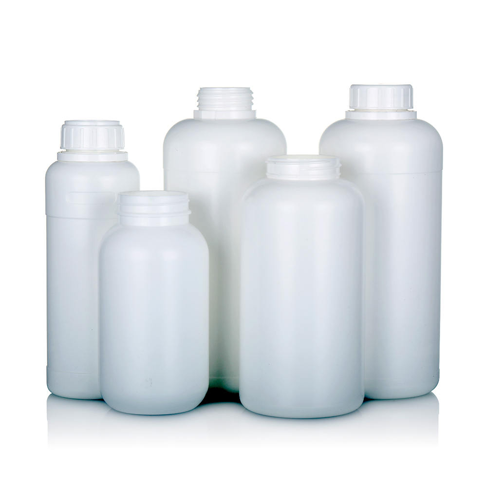 plastic hdpe liquid medicine bottle | 1000ml | tamper evident | white round | laiyangpackaging.com