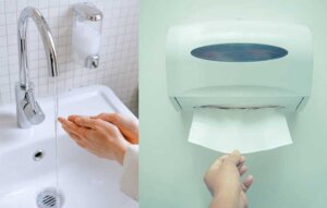 wash your hands with soap or hand sanitizer and dry them with a clean paper towel