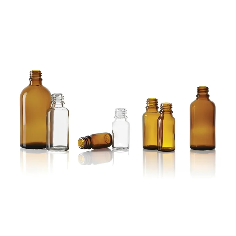 18mm amber and clear glass medicine dropper bottles | LaiyangPackaging.com