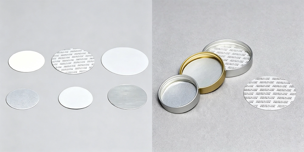 liners-options-for-unishell-cap-pressure-sensitive-seal-and-heat-induction-seal.