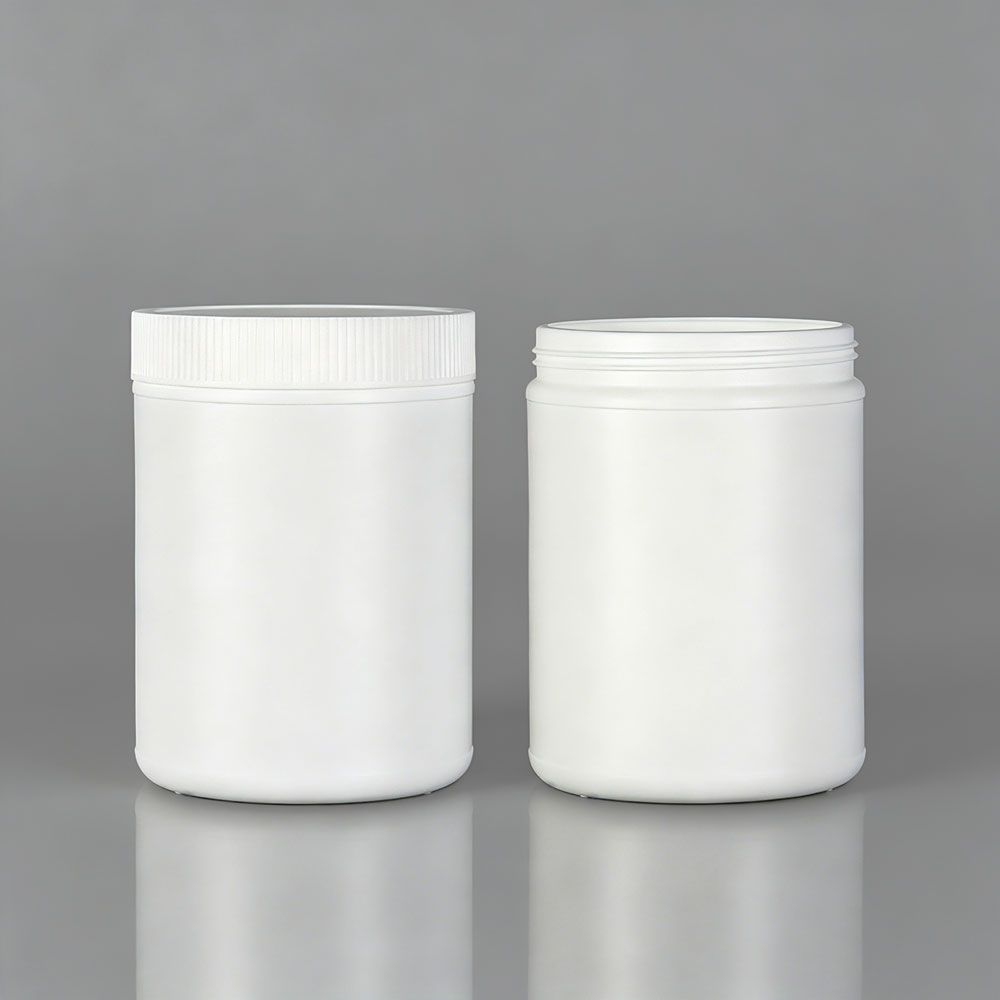White HDPE Plastic Straight Sided Wide Mouth Jars | laiyangpackaging.com | 500cc, 800cc, 1000cc, 1200cc,1500cc, 2000cc | HDPE or PCR HDPE on request