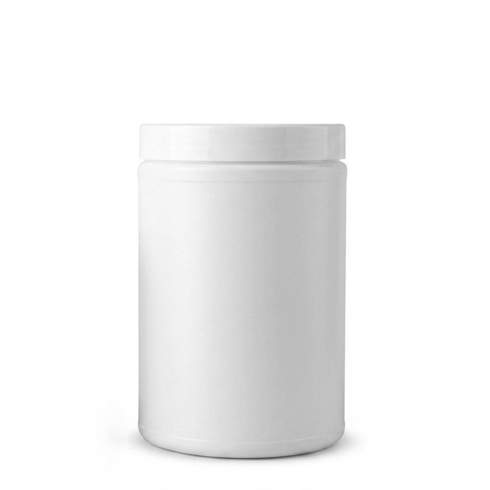 White HDPE Plastic Straight Sided Wide Mouth Jars | laiyangpackaging.com | 500cc, 800cc, 1000cc, 1200cc,1500cc, 2000cc | HDPE or PCR HDPE on request