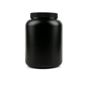 HDPE Protein Powder Jar | Black,White,HDPE Canisters | Round Shoulder, Short Neck | laiyangpackaging.com | 1L, 1.1L, 1.25L, 2L, 3L, 4.5L| HDPE or PCR HDPE on request