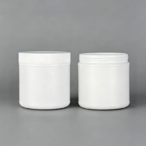 White HDPE Plastic Straight Sided Wide Mouth Jars | laiyangpackaging.com | 500cc, 800cc, 1000cc, 1200cc,1500cc, 2000cc | HDPE or PCR HDPE on request