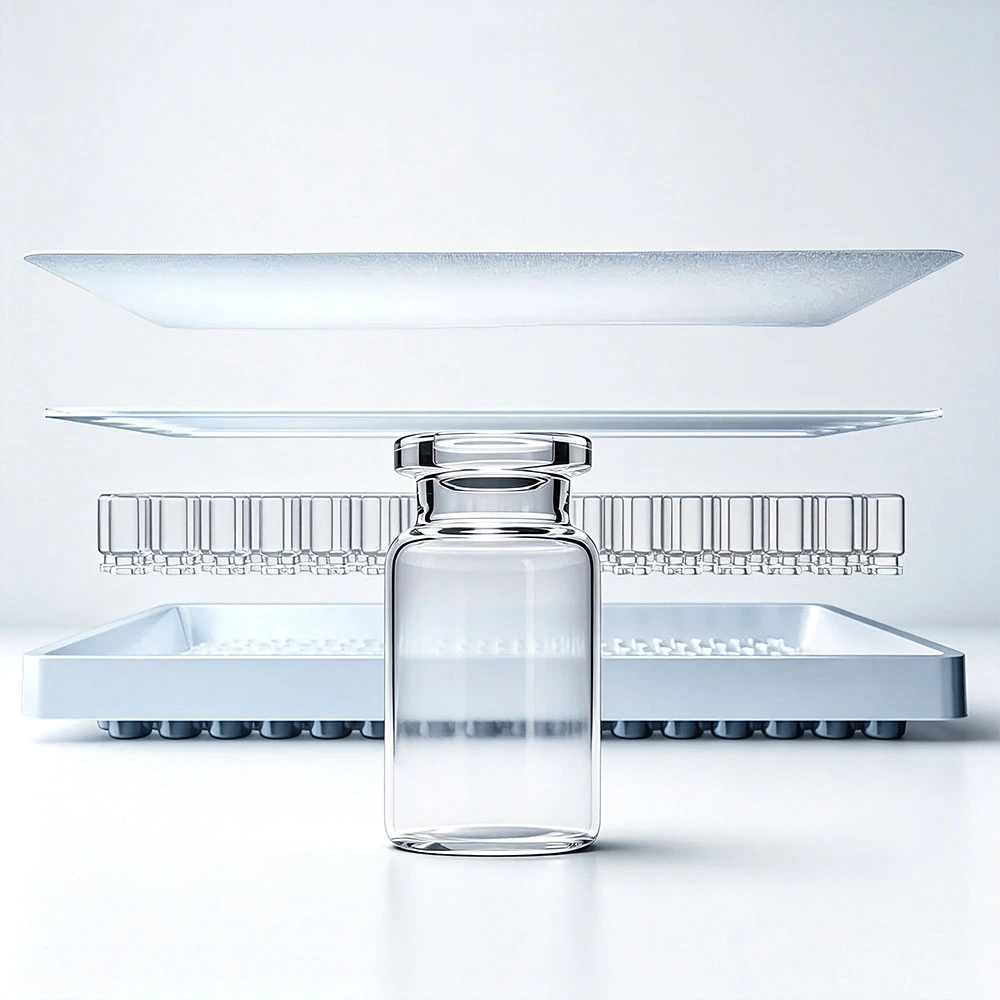 Ready-To-Use Pharmaceutical Glass Vials Supplier | adapt | tray or nest&cup | laiyangpackaging.com