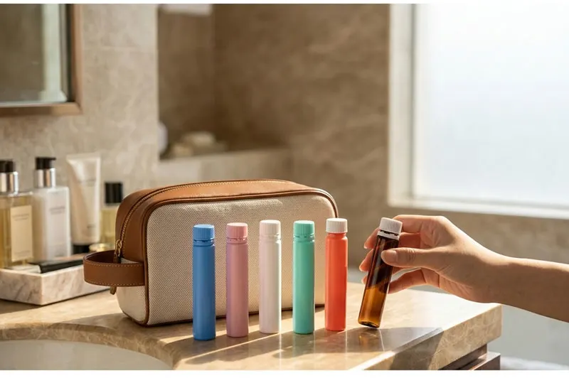 pet single dose bottles beauty shots tamper evident closure laiyangpackaging.com application